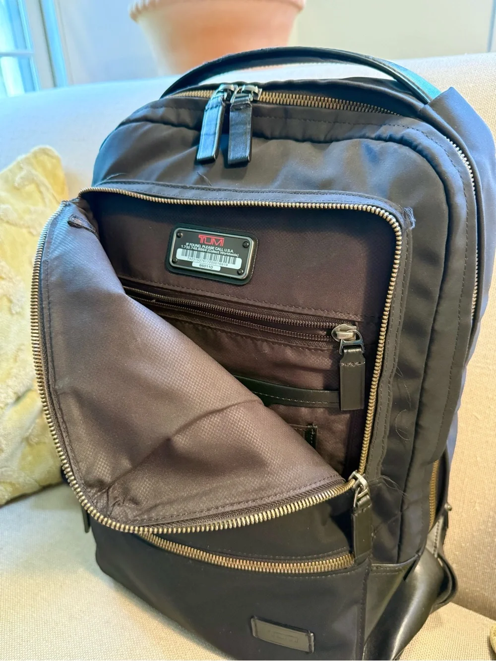 Men's Tumi Black Everyday Nylon Backpack - Harrison Bates style 66011D
